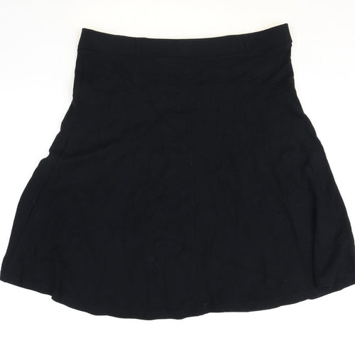 Marks and Spencer Womens Black Viscose A-Line Skirt Size 20