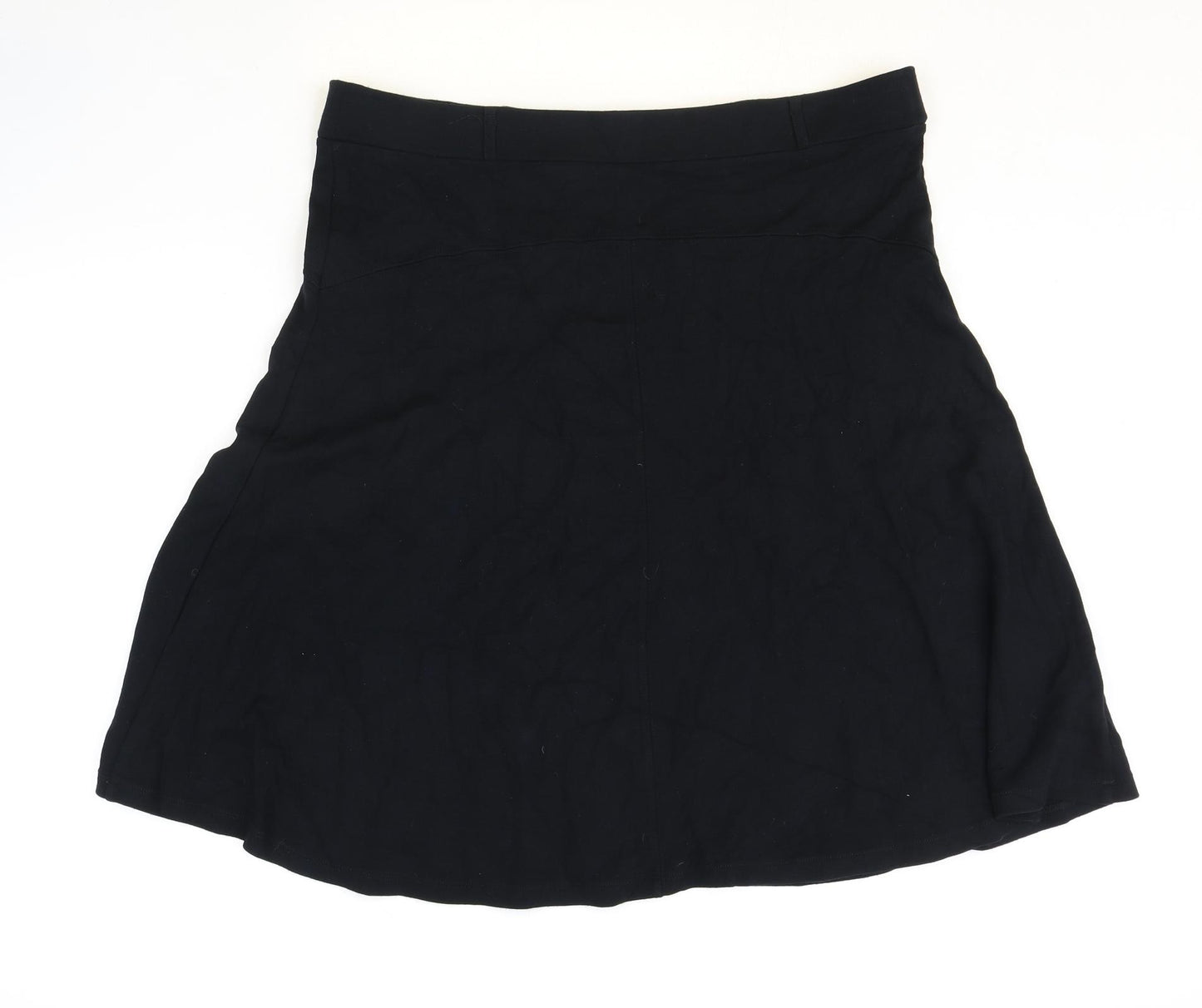 Marks and Spencer Womens Black Viscose A-Line Skirt Size 20
