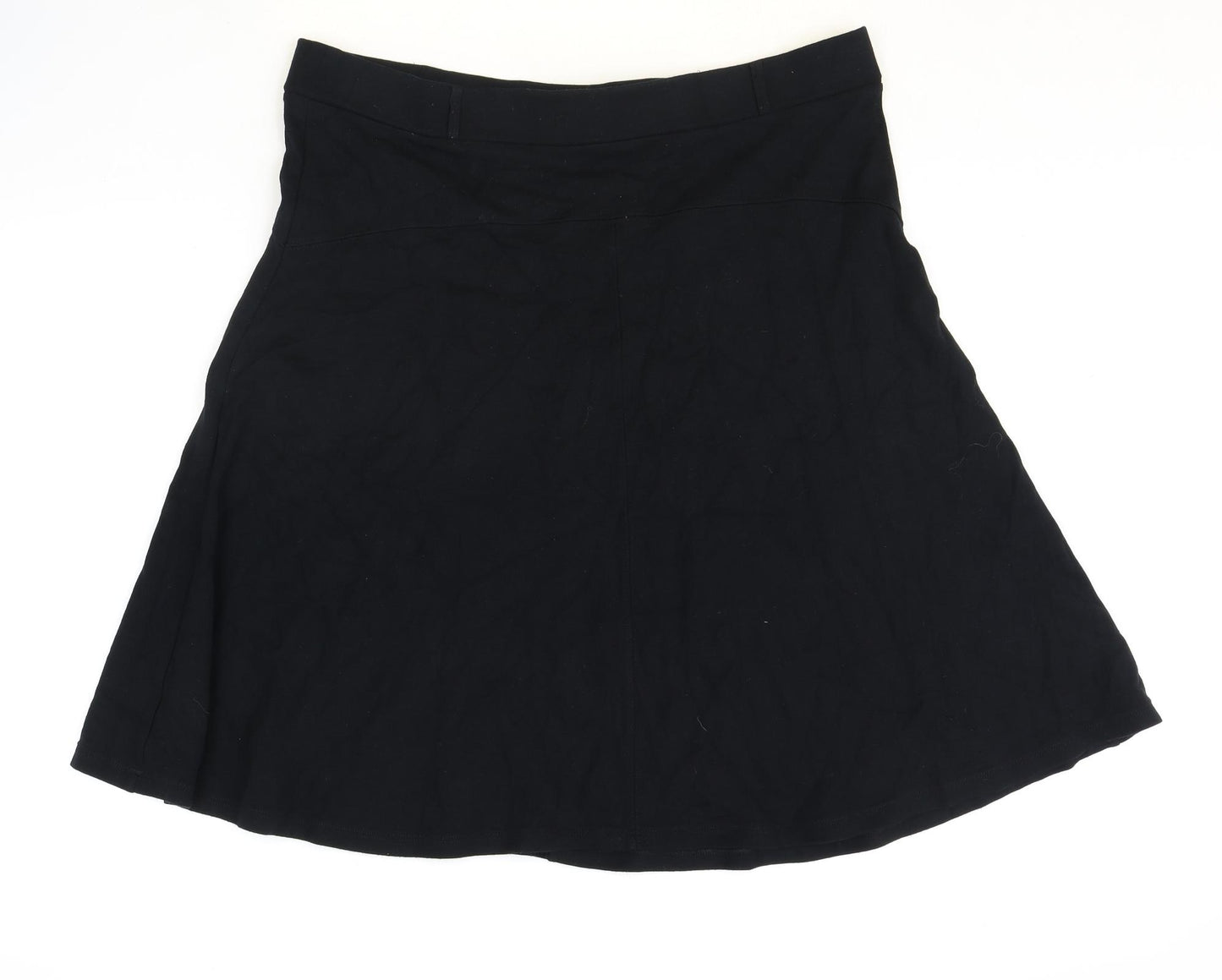 Marks and Spencer Womens Black Viscose A-Line Skirt Size 20