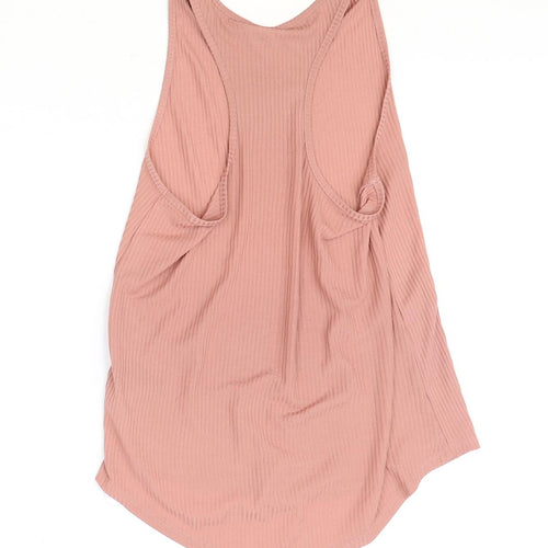 H&M Womens Pink Polyester Basic Tank Size XS Round Neck