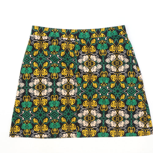 H&M Womens Multicoloured Geometric Polyester Straight & Pencil Skirt Size S