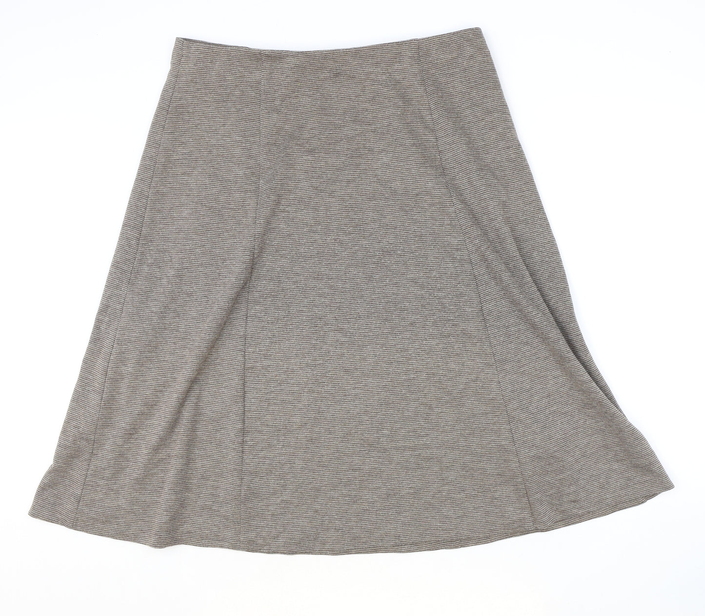 Marks and Spencer Womens Brown Polyester Swing Skirt Size 16