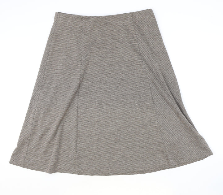 Marks and Spencer Womens Brown Polyester Swing Skirt Size 16