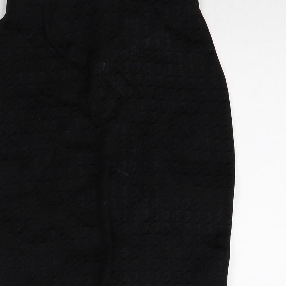 H&M Womens Black Viscose Straight & Pencil Skirt Size XS Zip