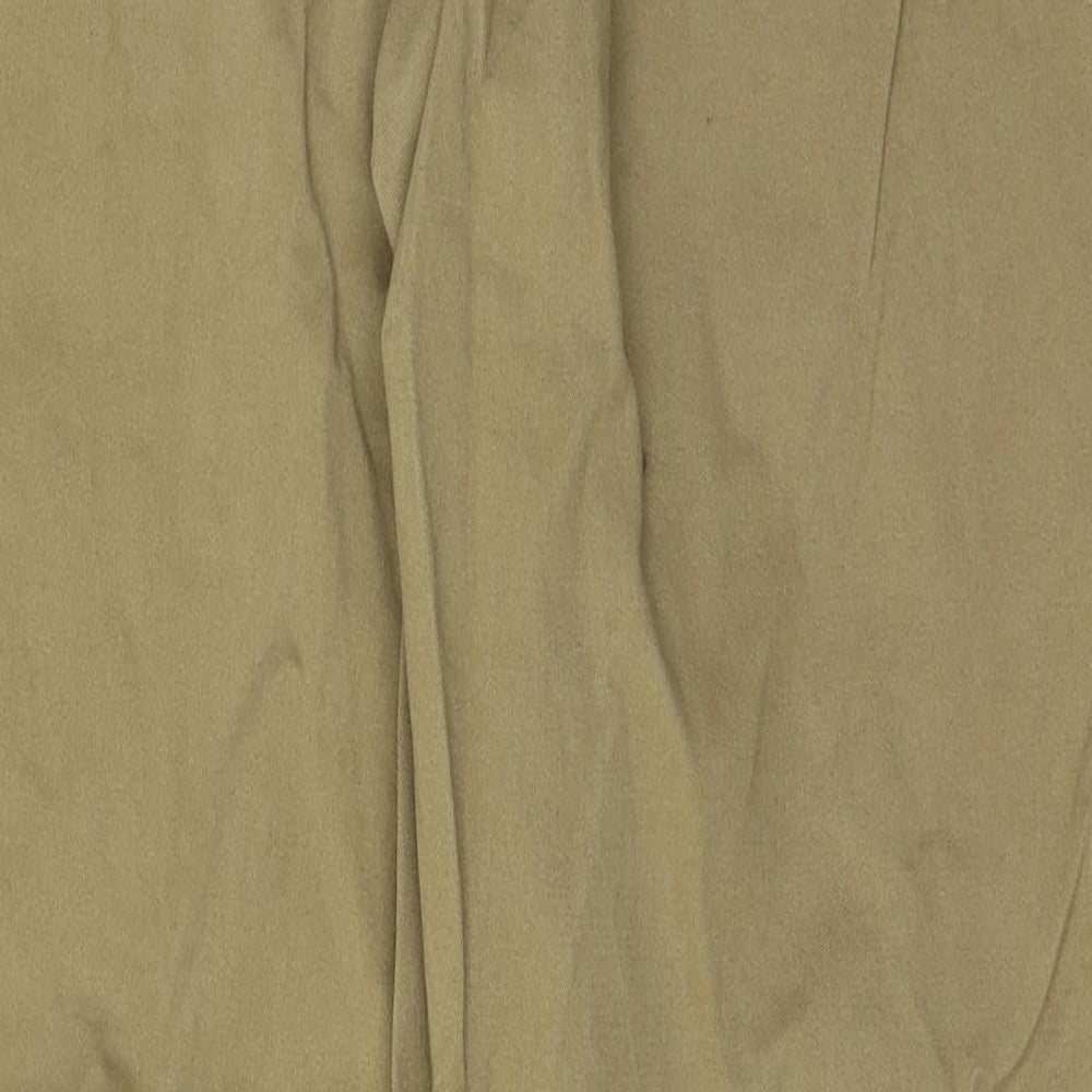 TU Mens Beige Cotton Chino Trousers Size 38 in Regular Zip