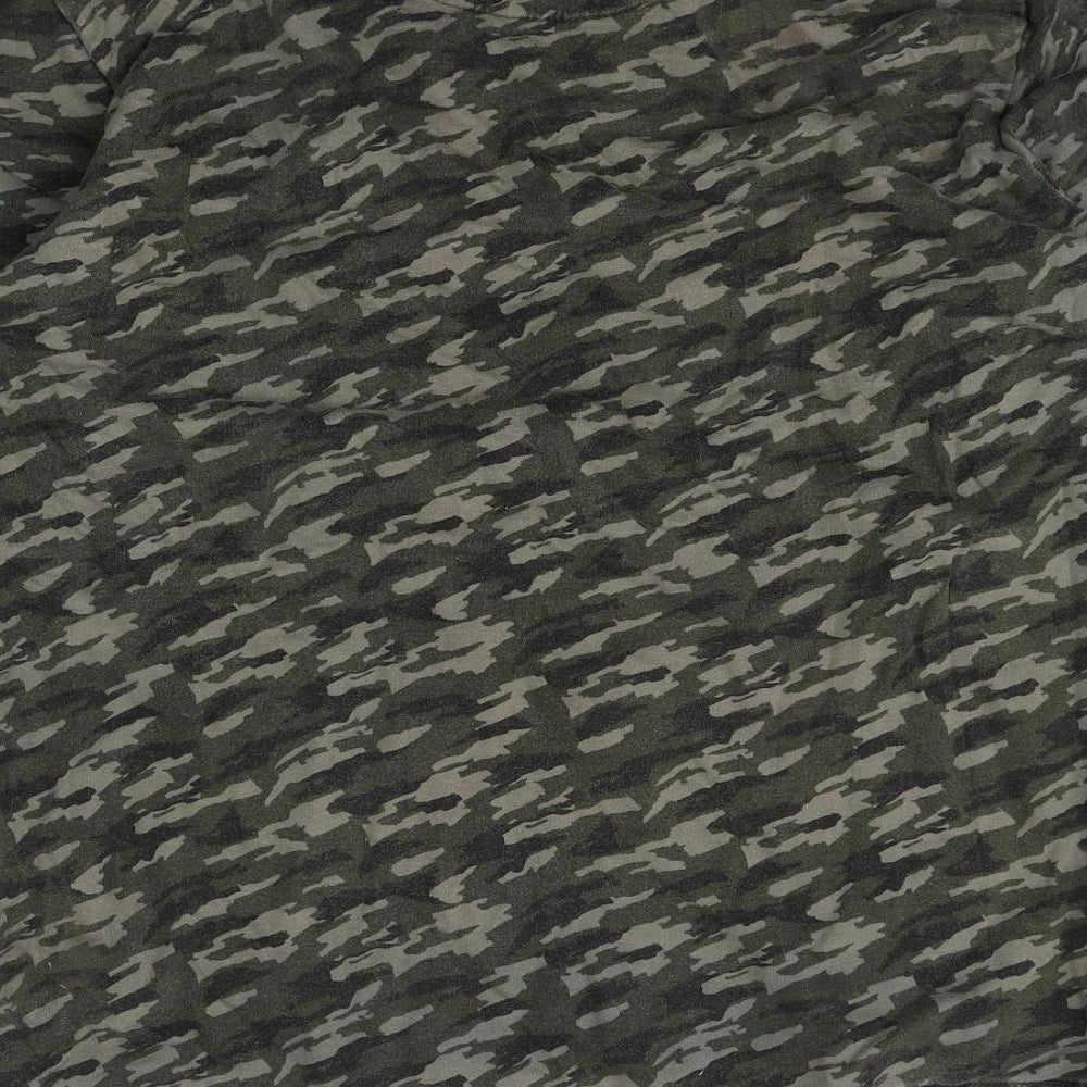 HIMAS Mens Green Camouflage Cotton Pullover Sweatshirt Size XL