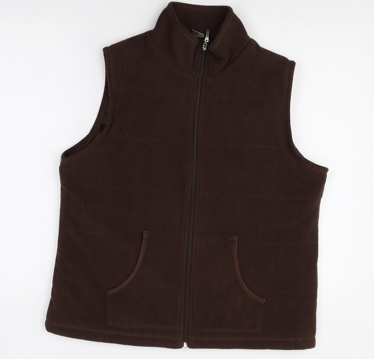 TU Womens Brown Gilet Jacket Size 16 Zip