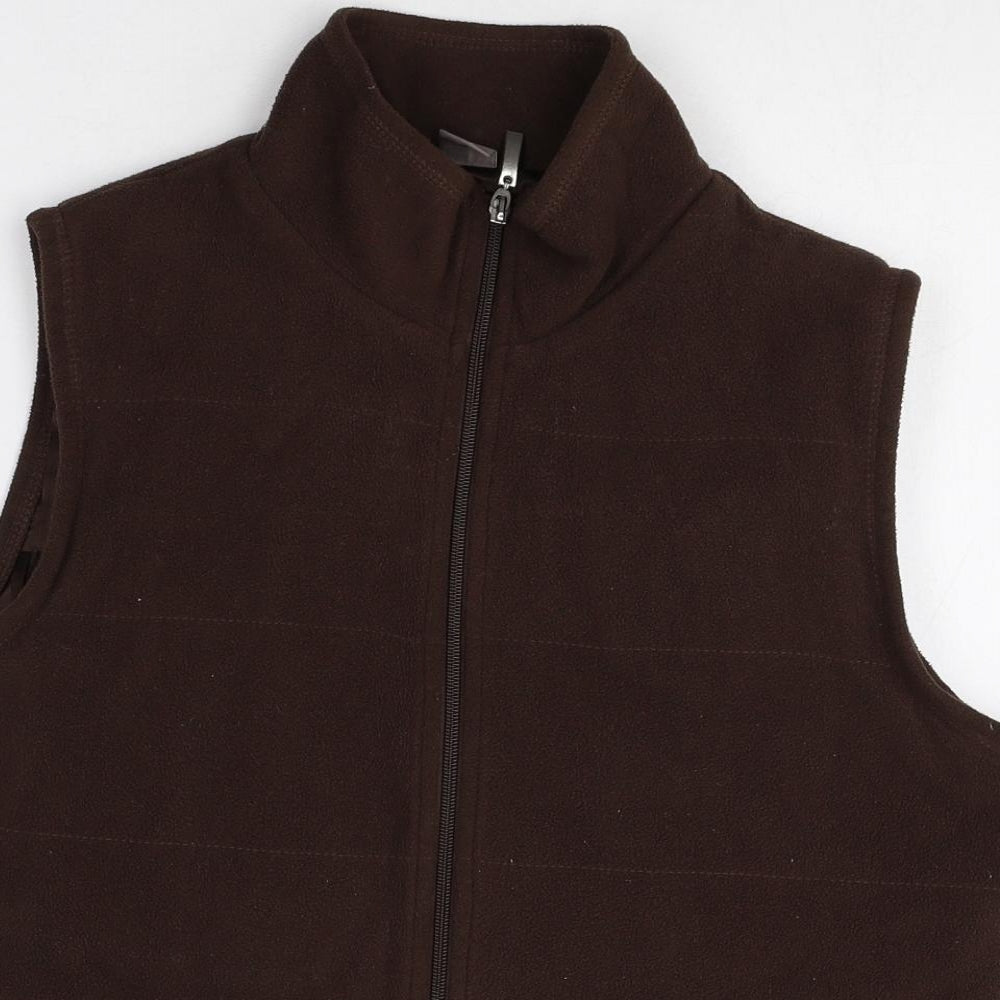 TU Womens Brown Gilet Jacket Size 16 Zip