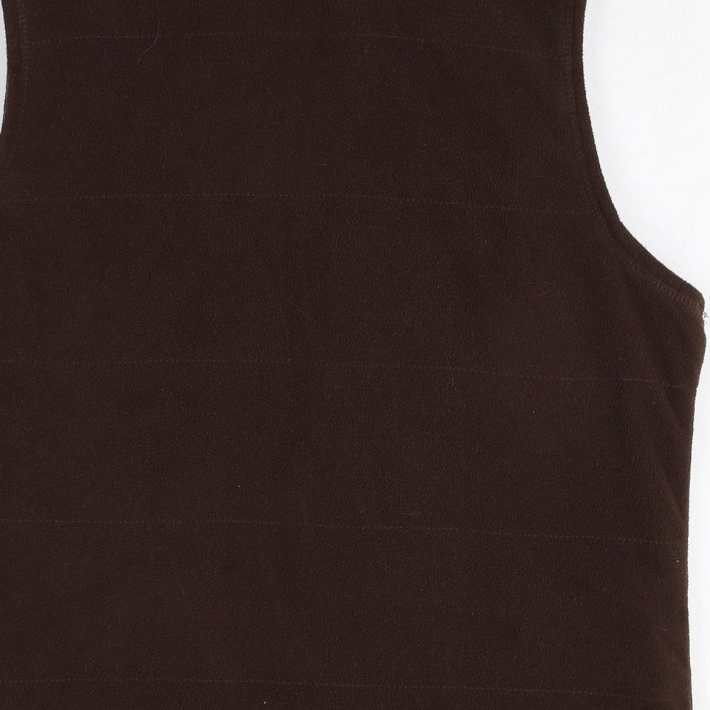 TU Womens Brown Gilet Jacket Size 16 Zip
