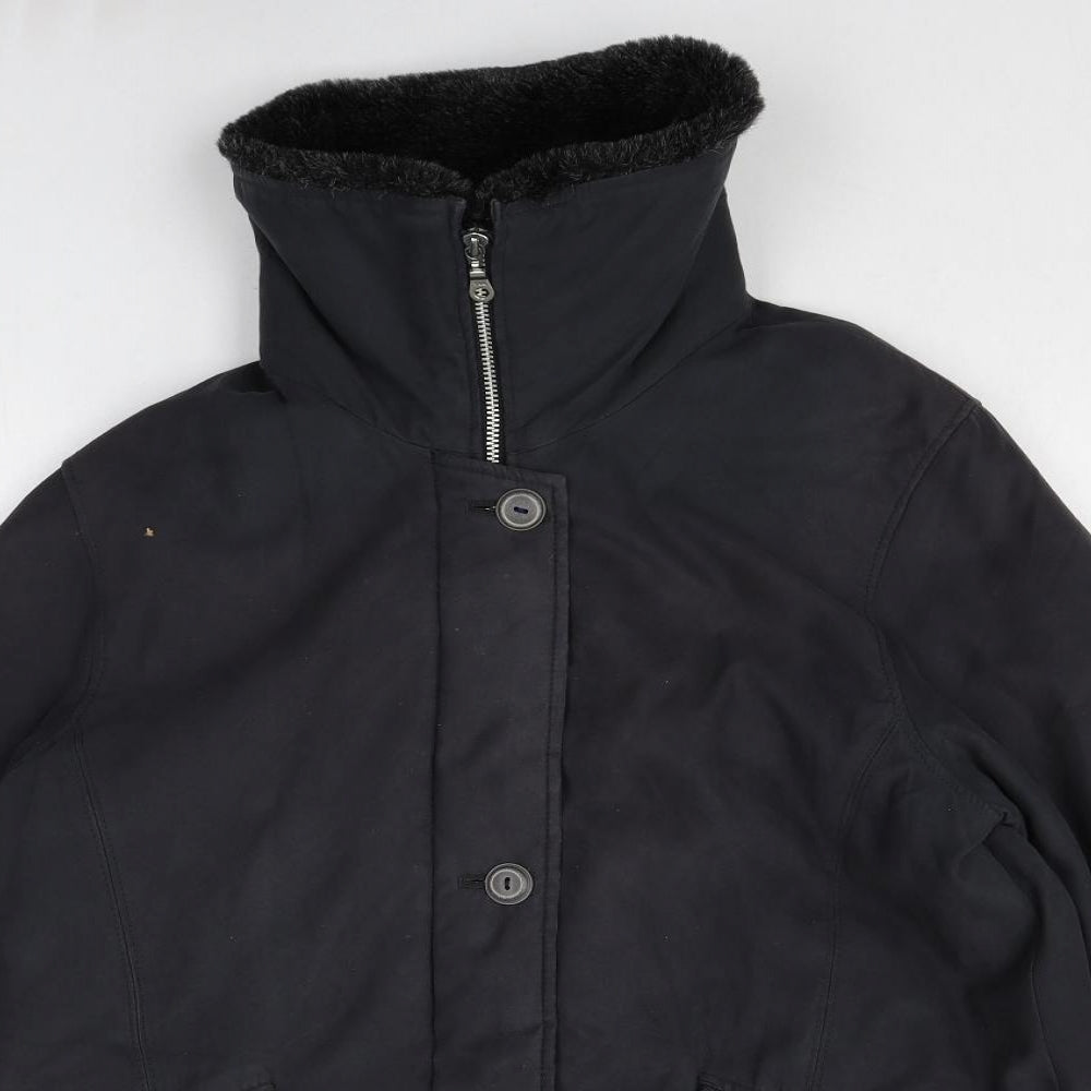 Marks and Spencer Womens Green Jacket Size 14 Zip