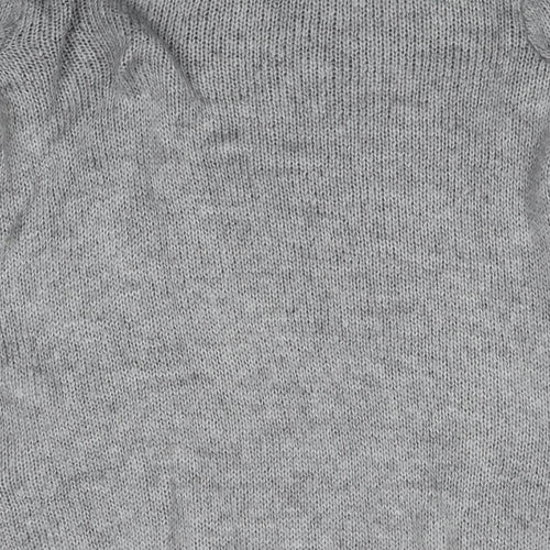 H&M Womens Grey Scoop Neck Acrylic Pullover Jumper Size XS