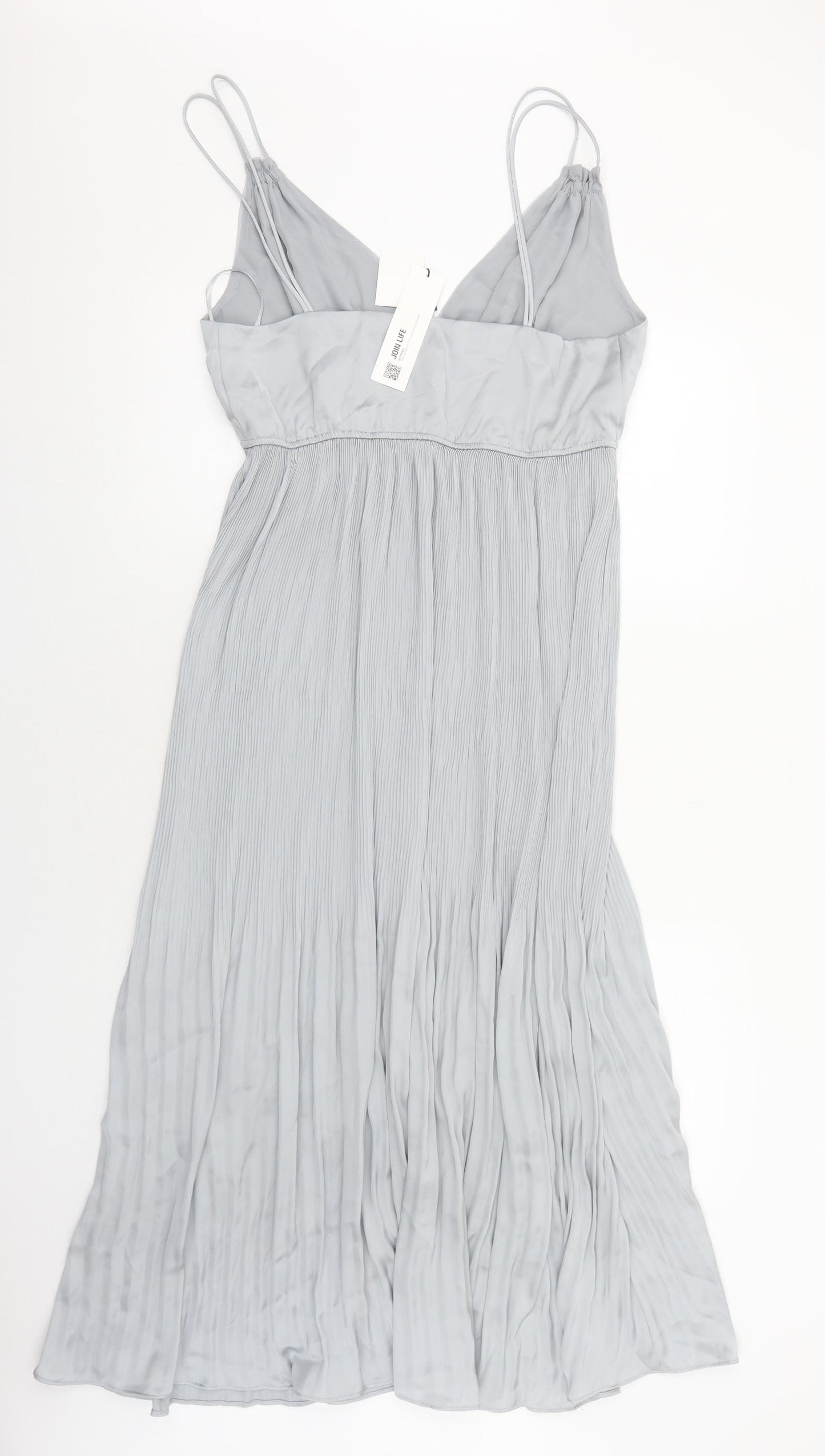 Zara Womens Grey Polyester Fit & Flare Size L V-Neck Pullover