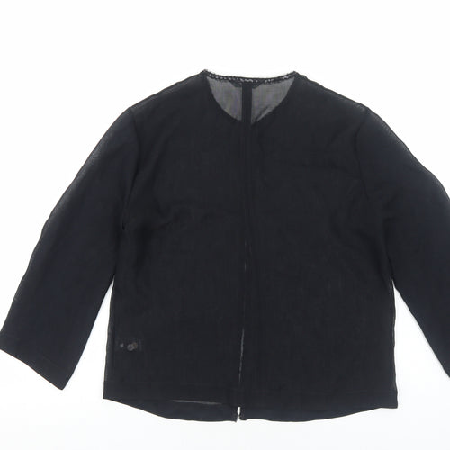 Marks and Spencer Womens Black Jacket Blazer Size 14 Hook & Eye