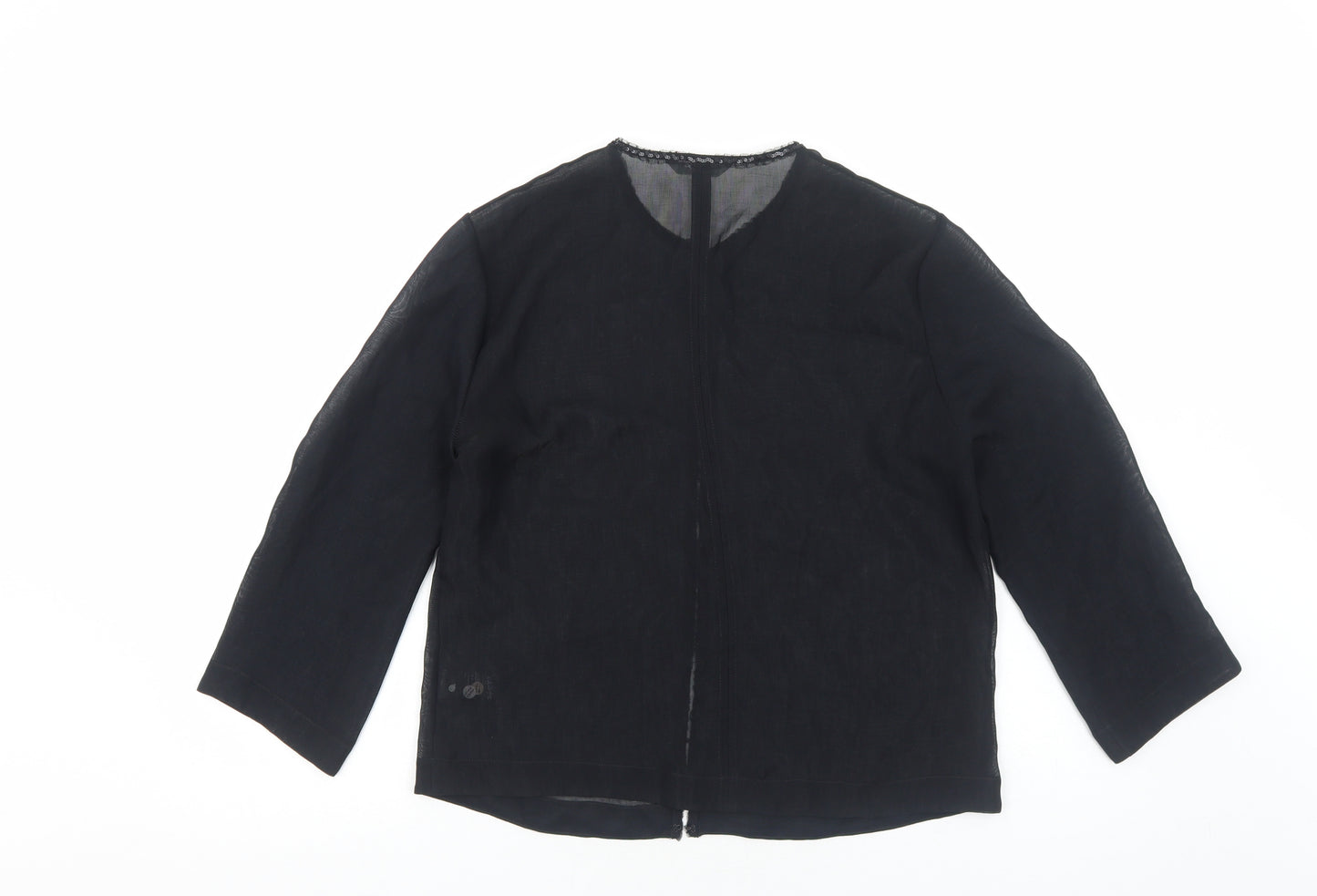 Marks and Spencer Womens Black Jacket Blazer Size 14 Hook & Eye