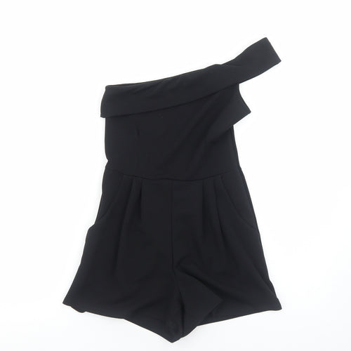 Cameo Rose Womens Black Polyester Playsuit One-Piece Size 8 Pullover