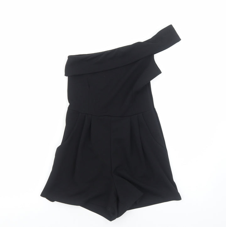 Cameo Rose Womens Black Polyester Playsuit One-Piece Size 8 Pullover
