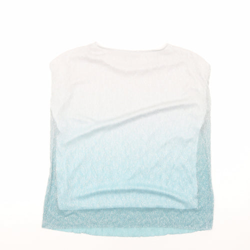 Oasis Womens Silver Polyester Basic T-Shirt Size M Round Neck