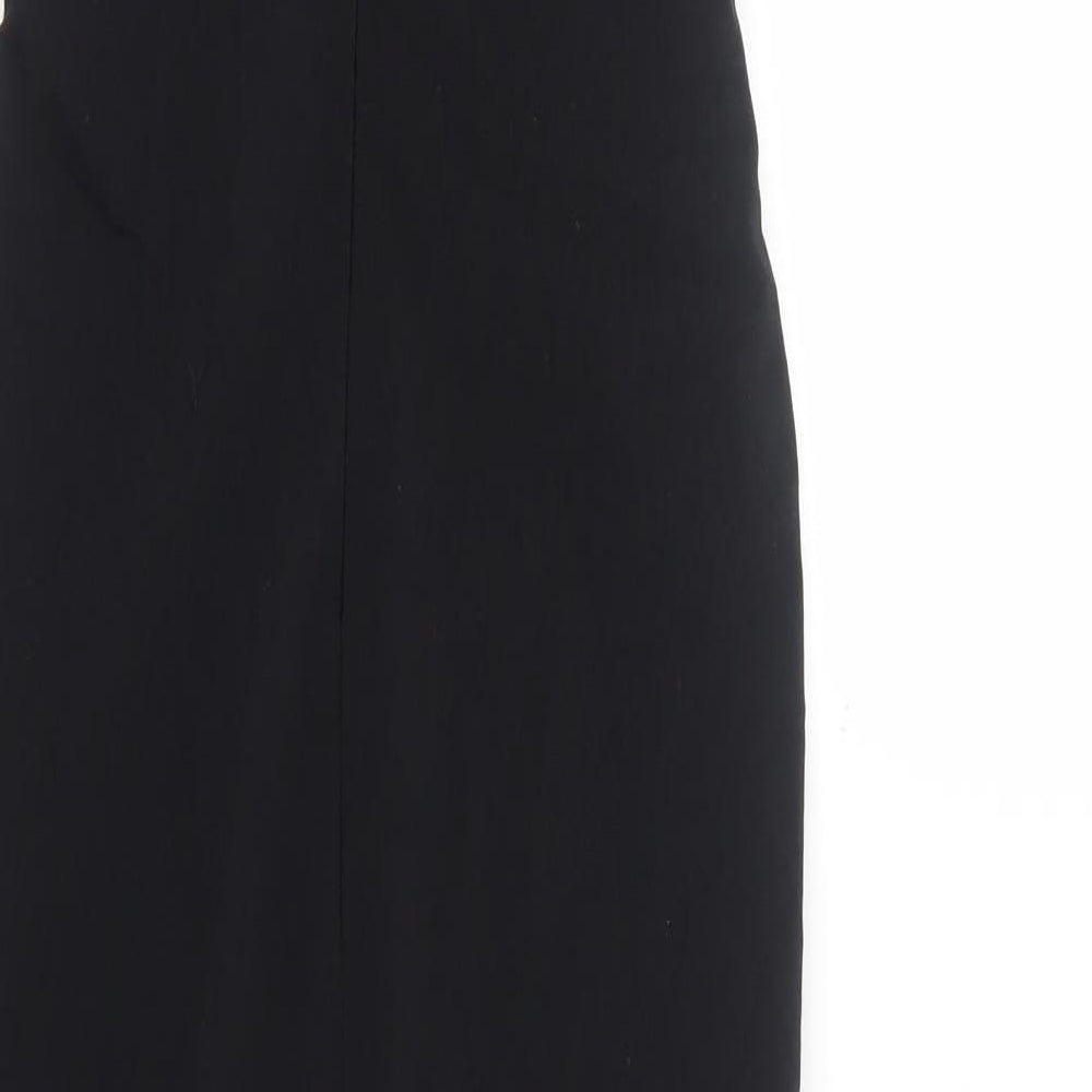Zara Womens Black Cotton A-Line Size XS Halter Zip