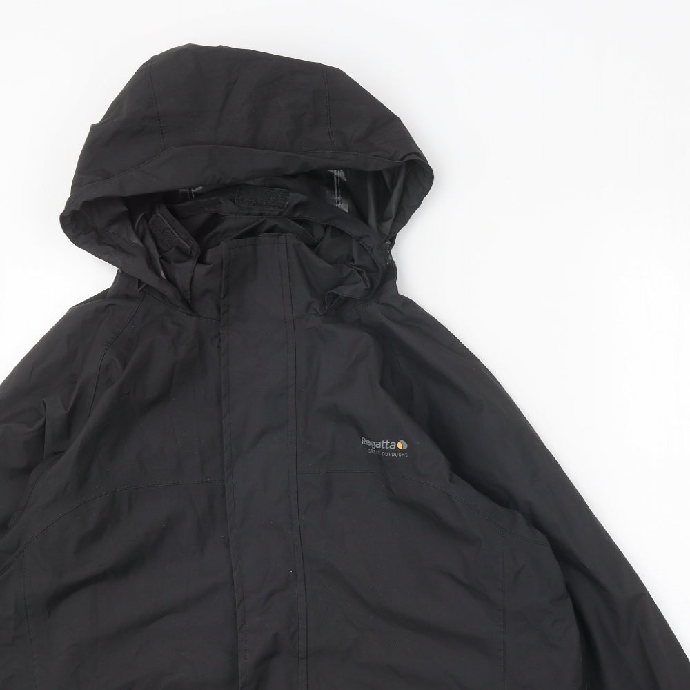 Regatta Mens Black Anorak Coat Size M Zip