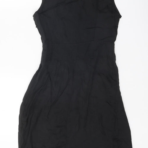 NEXT Womens Black Polyester Pencil Dress Size 8 Boat Neck Pullover