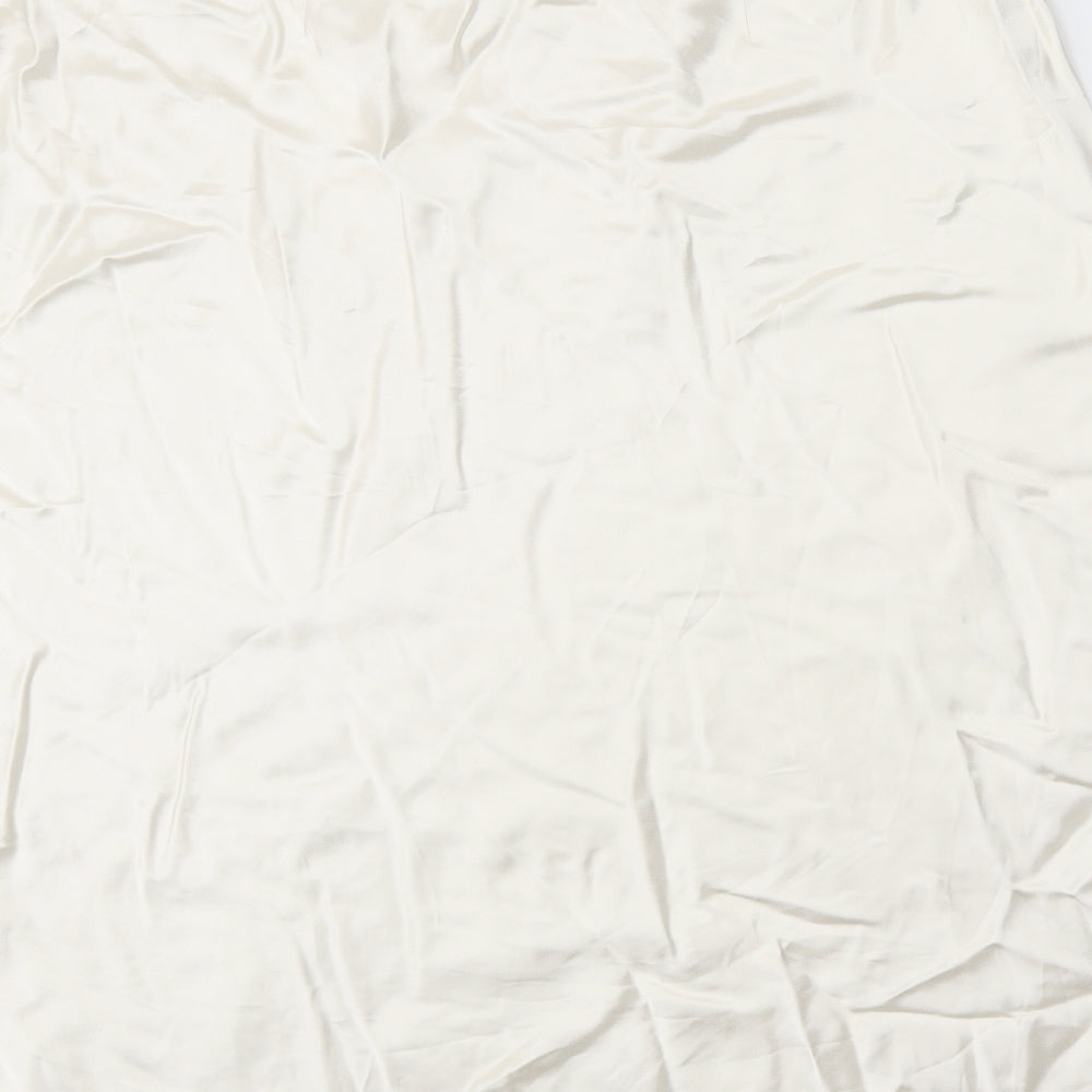 Marks and Spencer Womens White Viscose A-Line Skirt Size 22