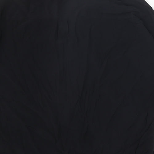 ASOS Womens Black Viscose Basic Button-Up Size 8 Collared