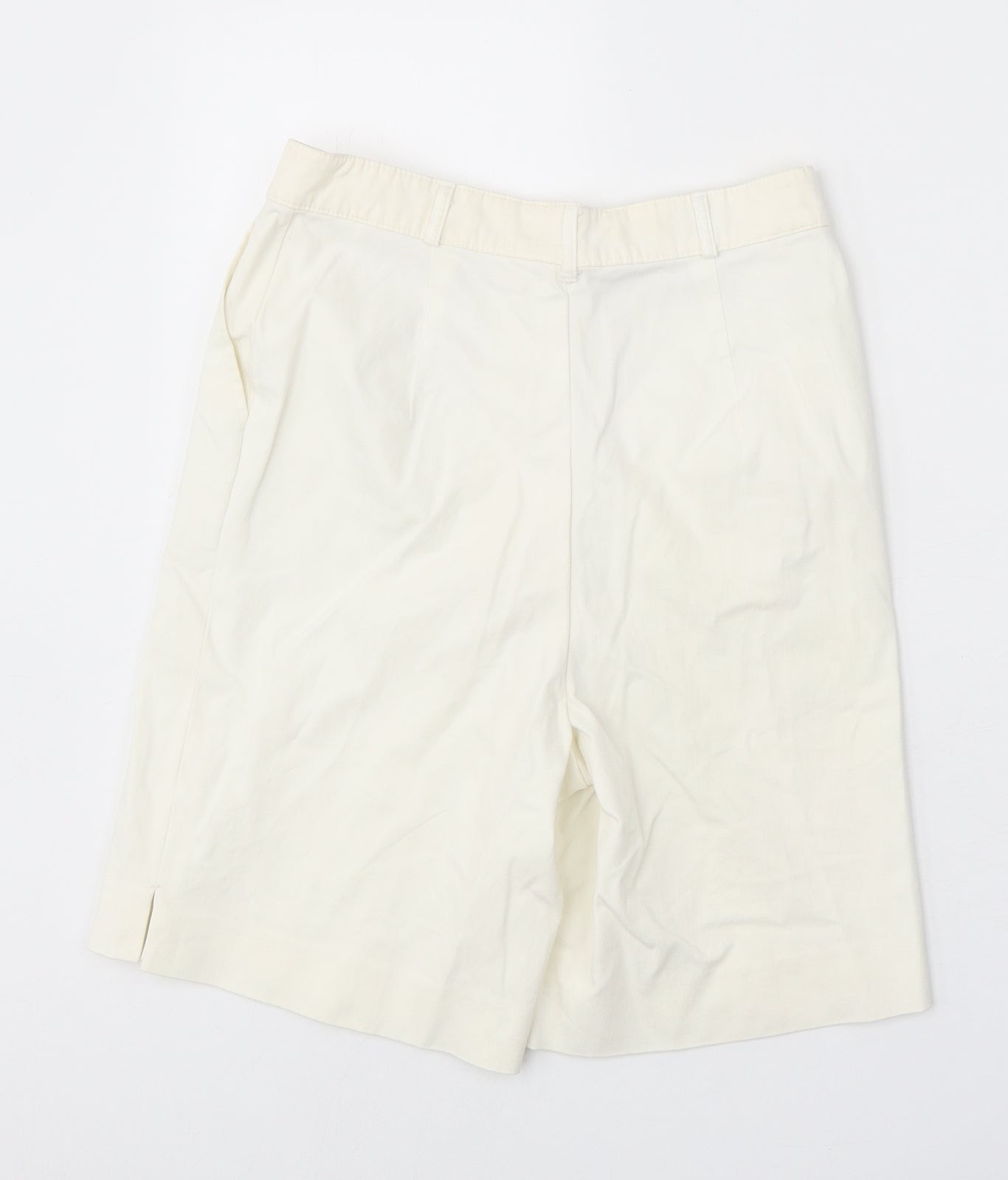 Bianca Womens White Lyocell Bermuda Shorts Size 12 Regular Zip