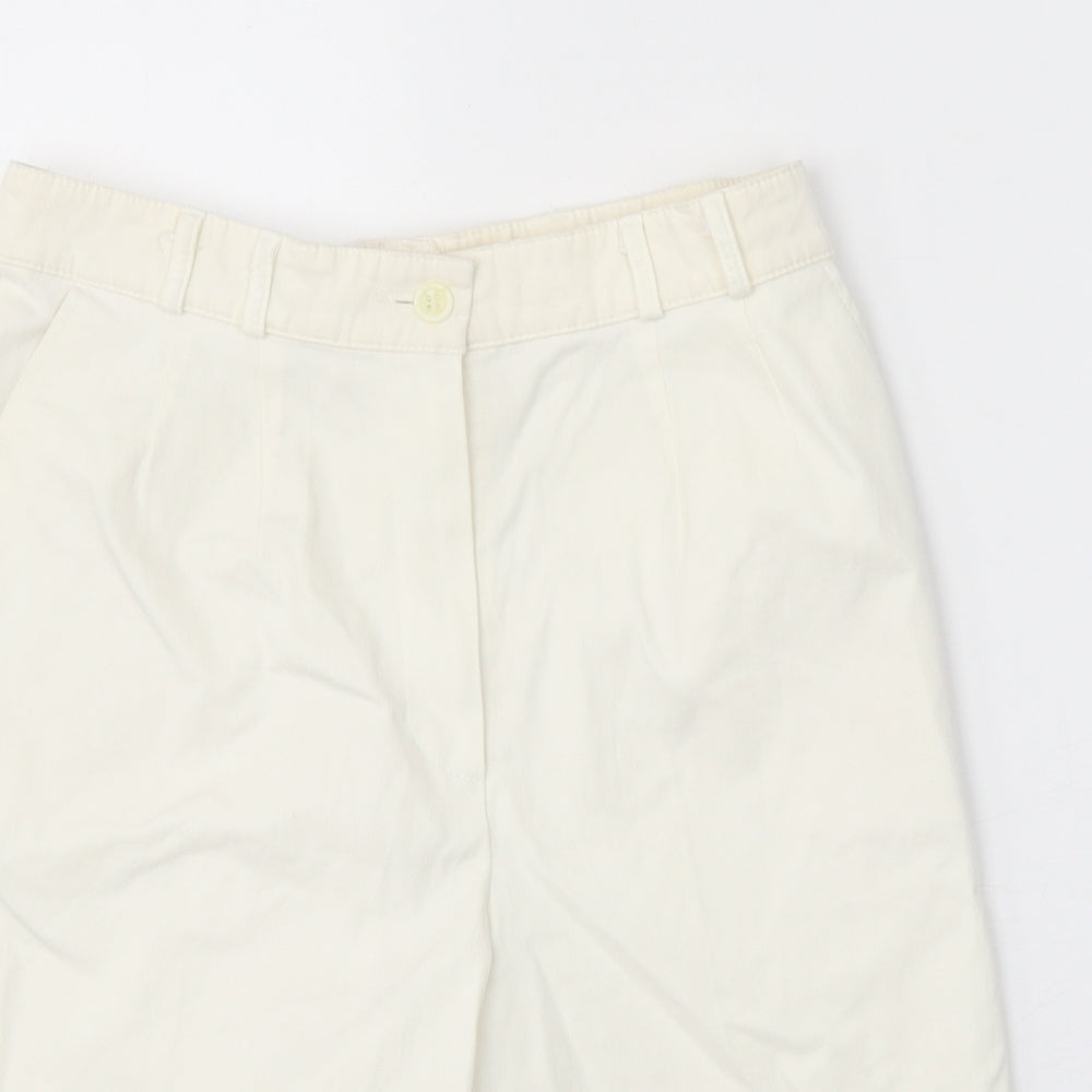 Bianca Womens White Lyocell Bermuda Shorts Size 12 Regular Zip