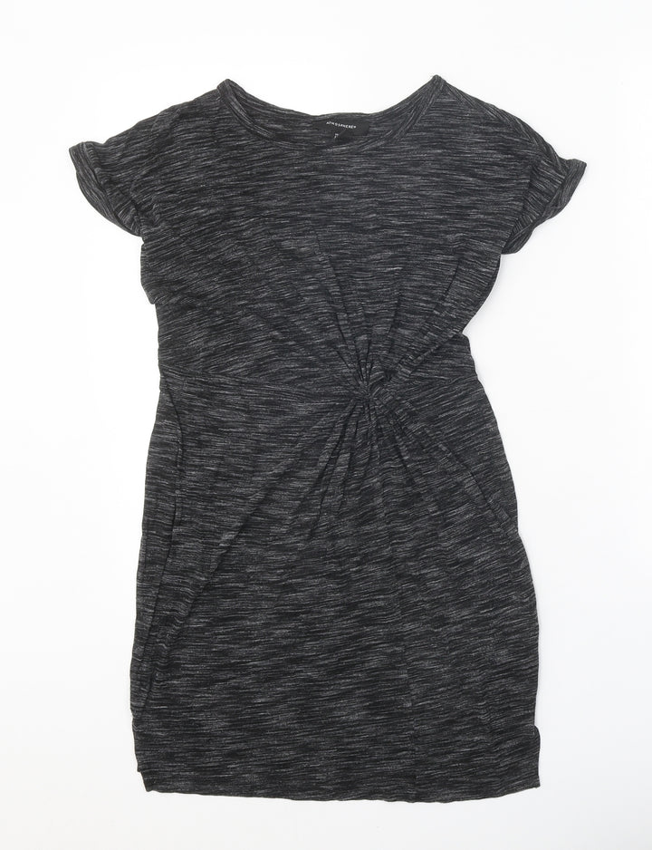 Atmosphere Womens Grey Viscose T-Shirt Dress Size 6 Round Neck Pullover