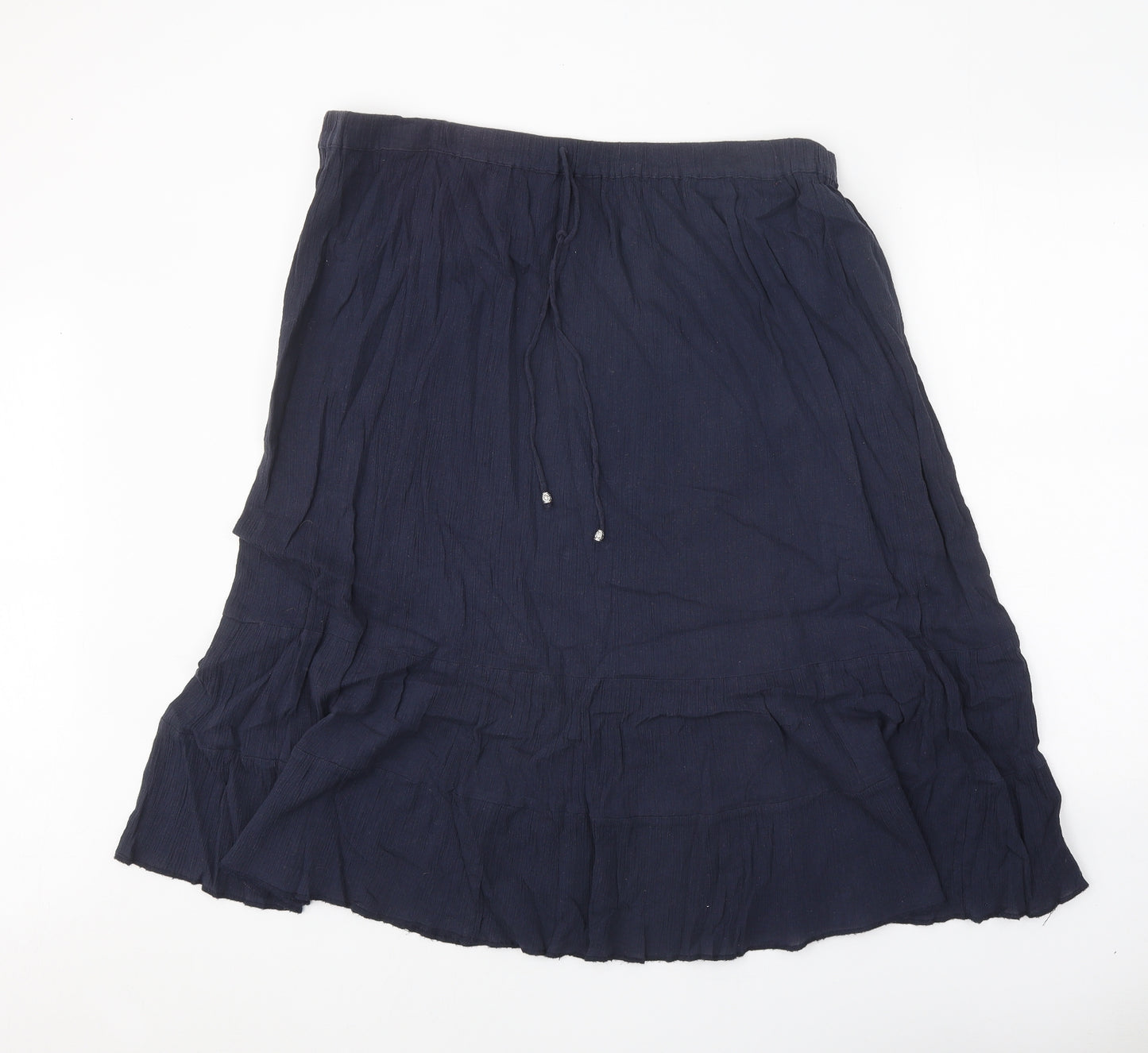 Bonmarché Womens Blue Acetate Peasant Skirt Size L Tie