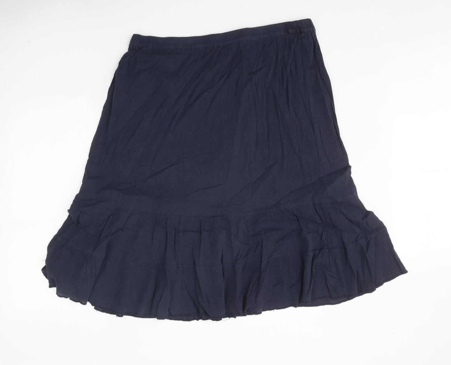 Bonmarché Womens Blue Acetate Peasant Skirt Size L Tie