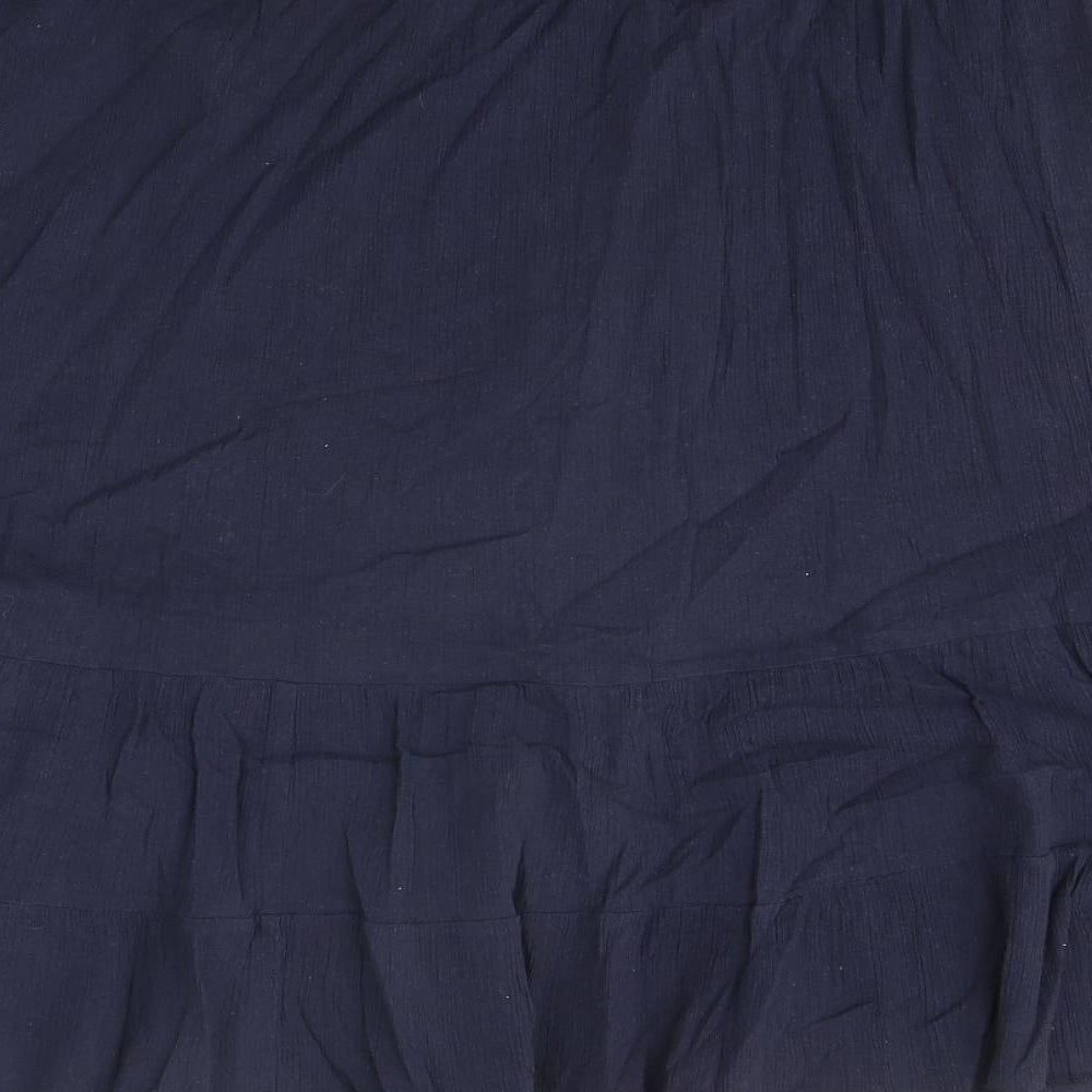 Bonmarché Womens Blue Acetate Peasant Skirt Size L Tie