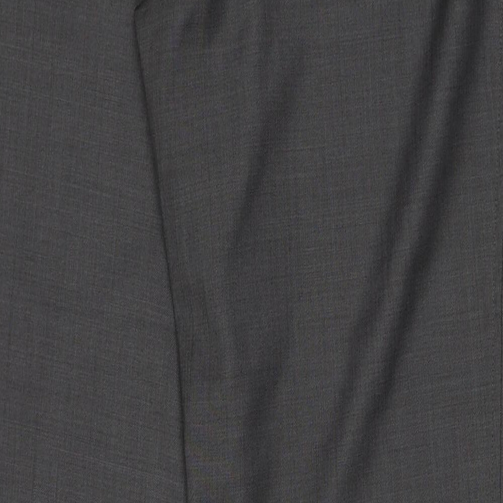 NEXT Womens Grey Wool Trousers Size 32 in Regular Zip