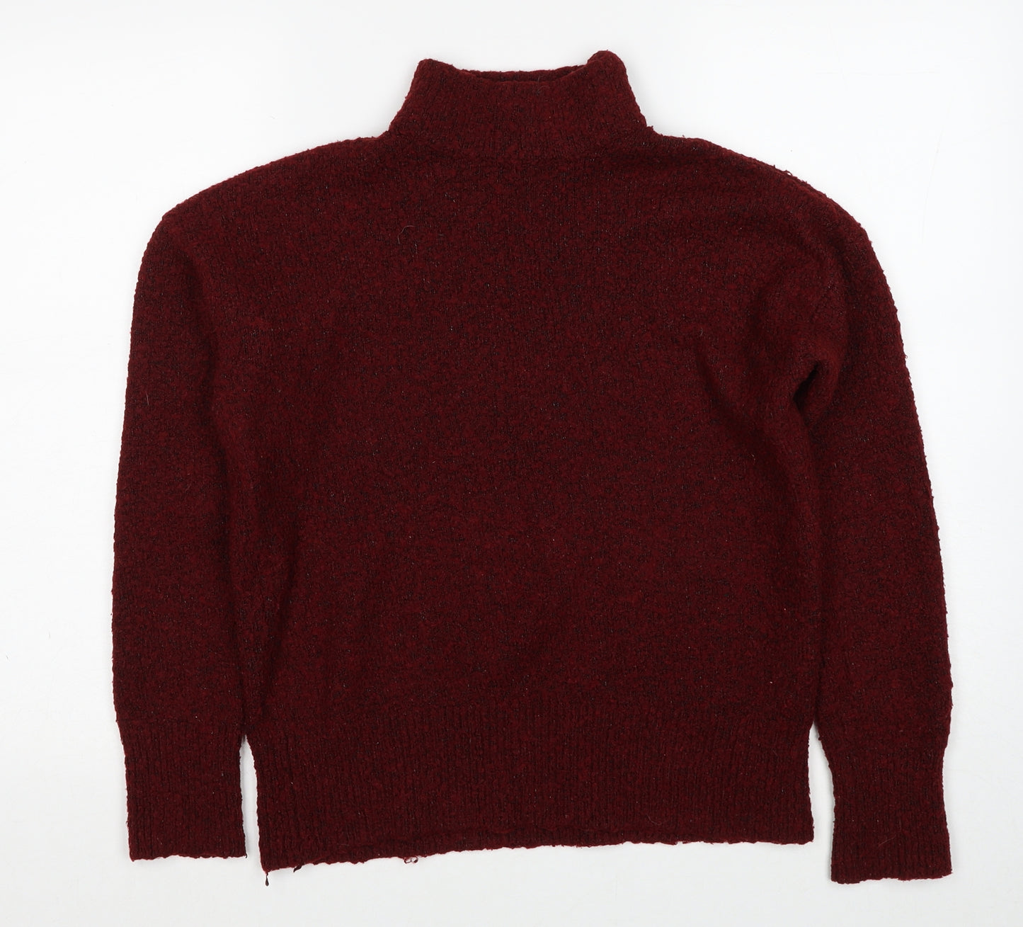 New Look Womens Red High Neck Polyester Pullover Jumper Size 8
