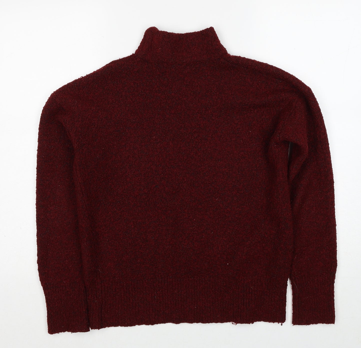 New Look Womens Red High Neck Polyester Pullover Jumper Size 8
