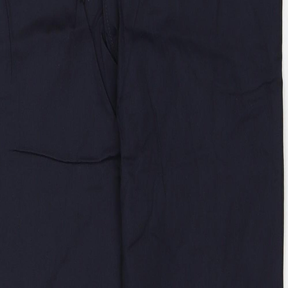 Moose Golf Womens Black Cotton Trousers Size 14 L29 in Regular Zip