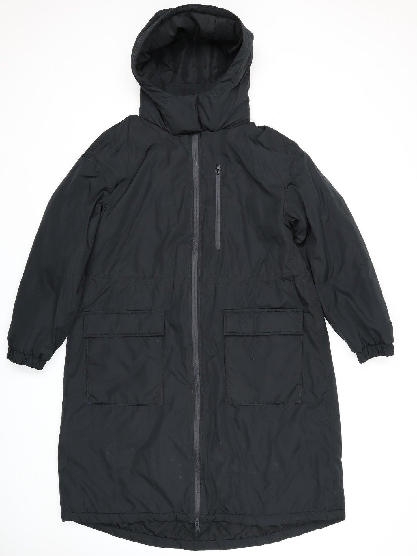 Marks and Spencer Womens Black Rain Coat Coat Size 12 Zip