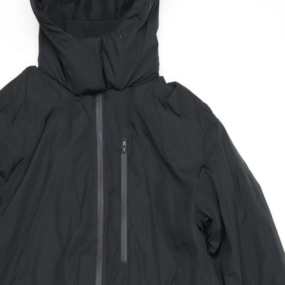 Marks and Spencer Womens Black Rain Coat Coat Size 12 Zip
