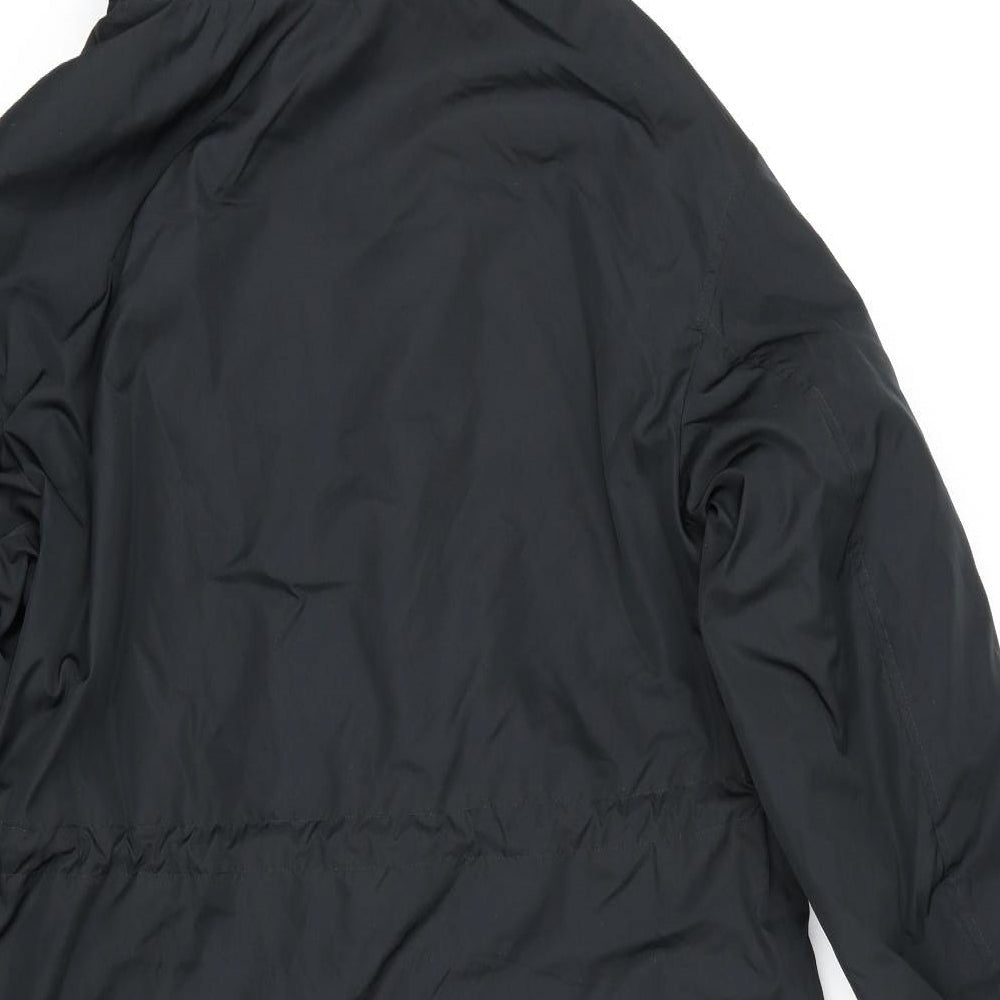 Marks and Spencer Womens Black Rain Coat Coat Size 12 Zip