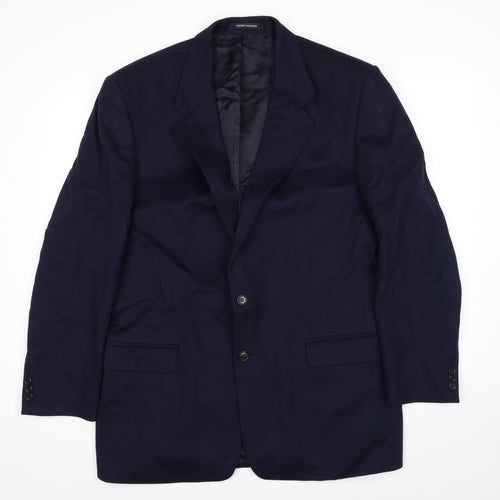 Pierre Balmain Mens Blue Wool Jacket Suit Jacket Size 44 Regular