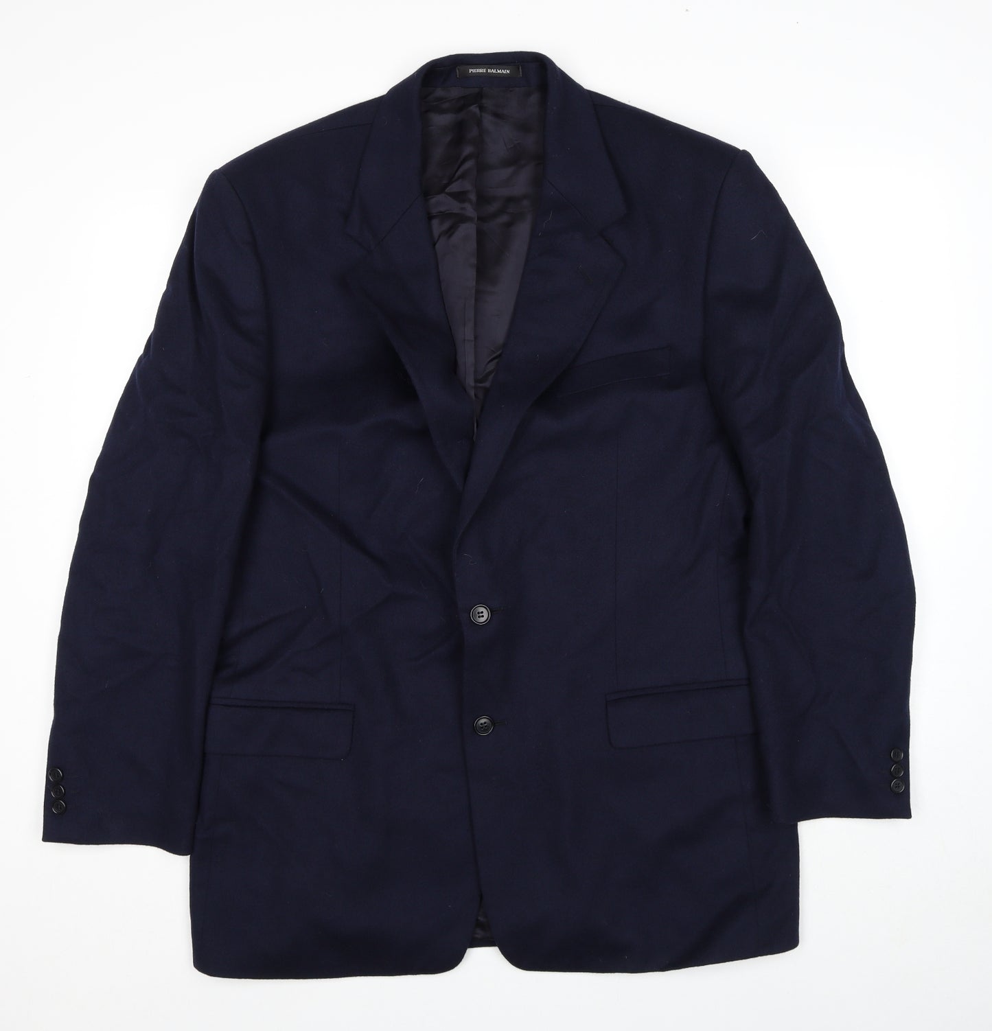 Pierre Balmain Mens Blue Wool Jacket Suit Jacket Size 44 Regular