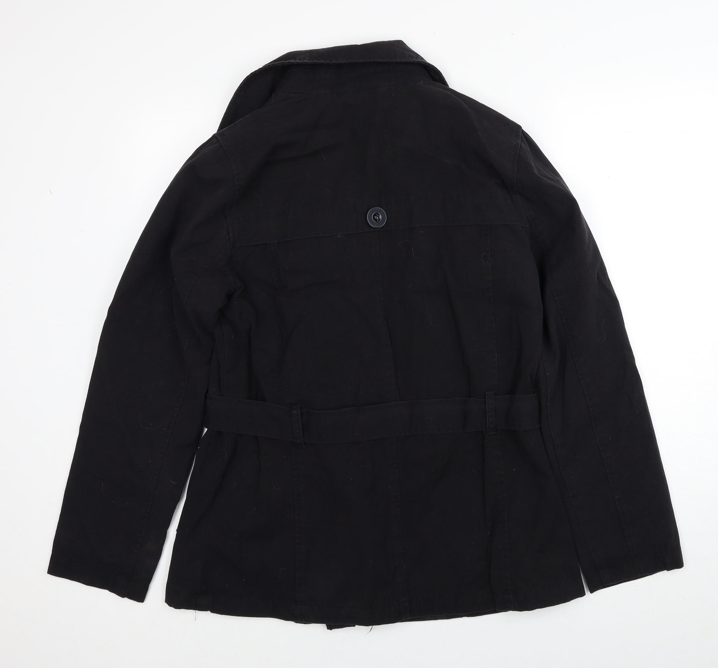F&F Womens Black Pea Coat Coat Size 14 Button