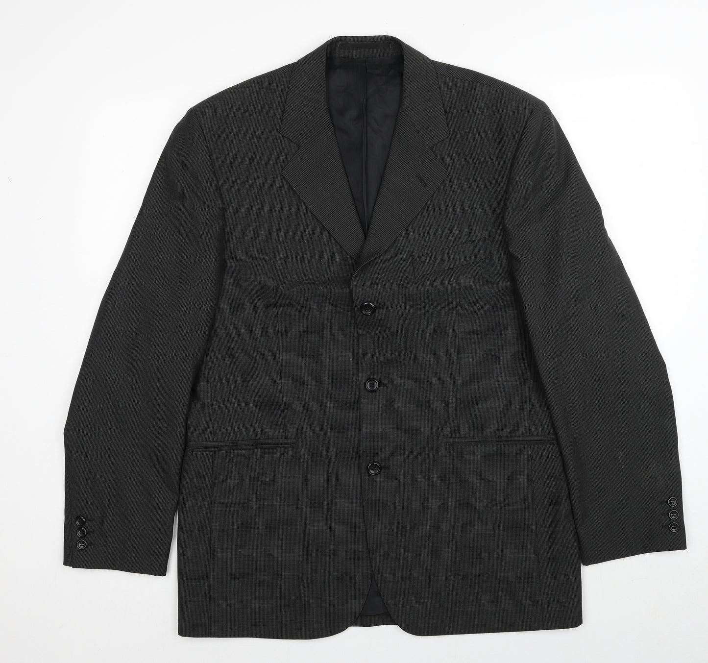 Burton Mens Grey Wool Jacket Suit Jacket Size 40 Regular