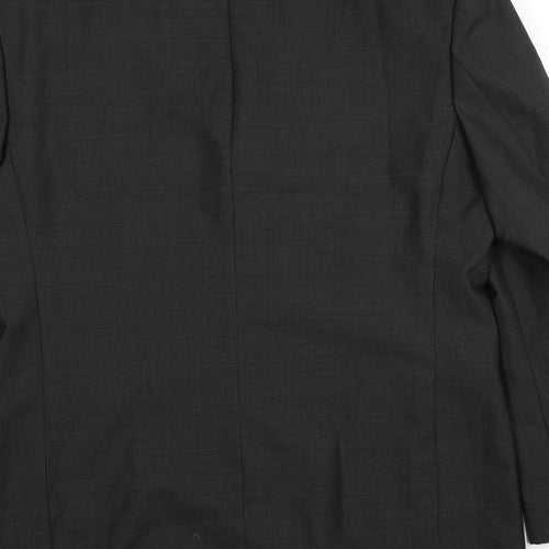 Burton Mens Grey Wool Jacket Suit Jacket Size 40 Regular