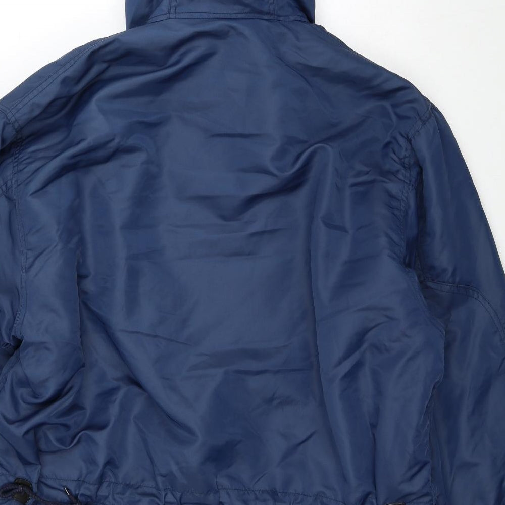 Blue System Mens Blue Rain Coat Coat Size L Zip