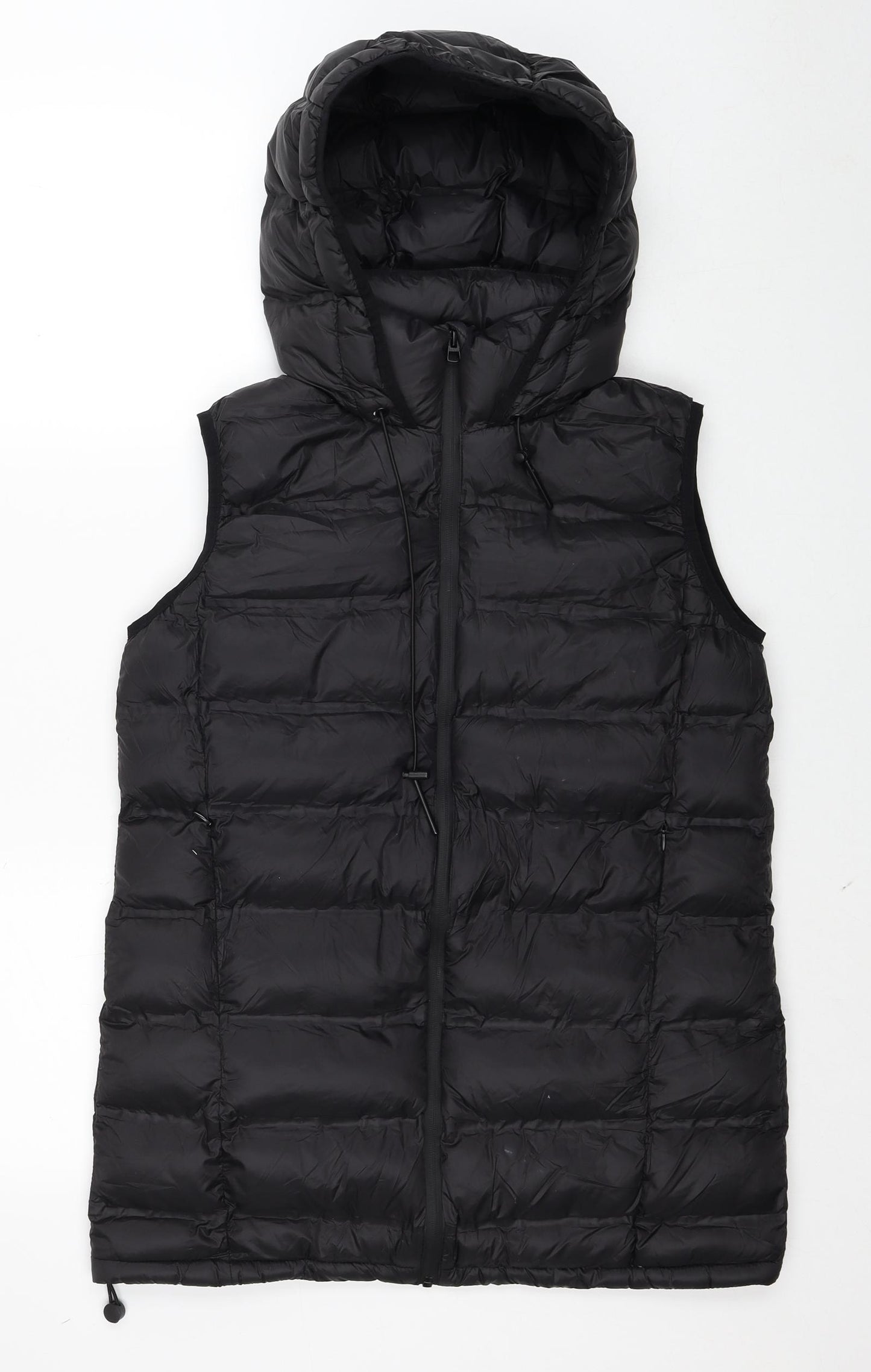 Zara Womens Black Gilet Jacket Size S Zip