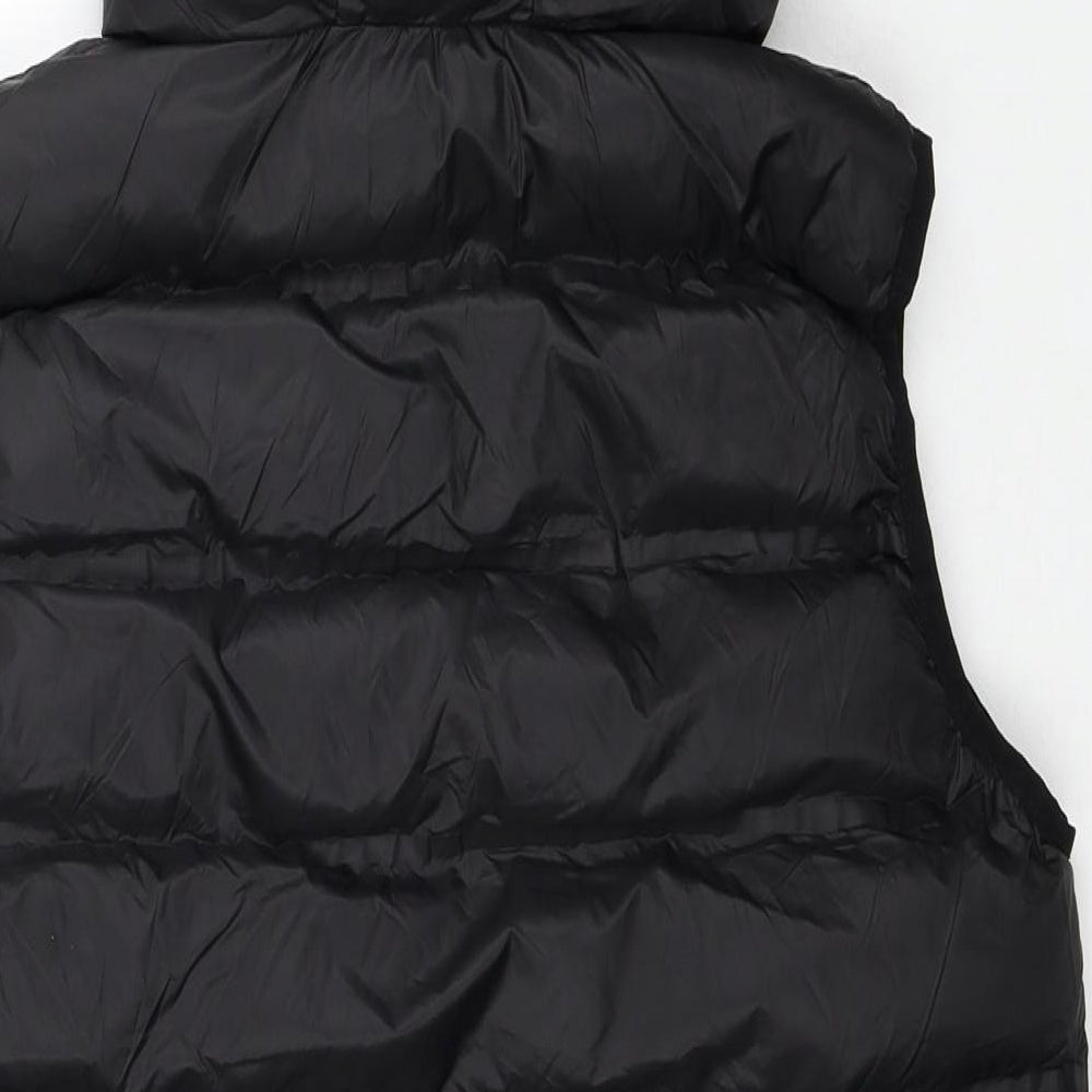 Zara Womens Black Gilet Jacket Size S Zip