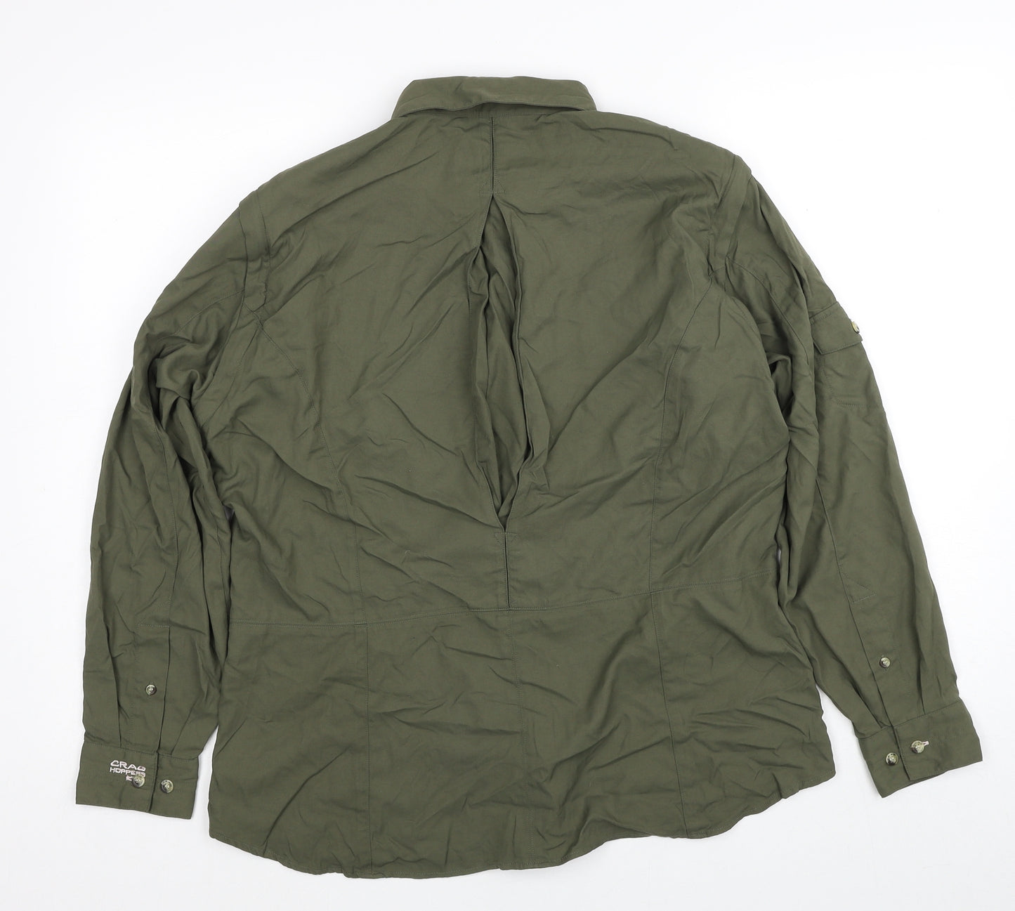 Craghoppers Womens Green Polyamide Basic Button-Up Size 18 Collared