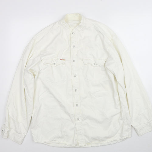 UVS Mens White Jacket Size M Snap