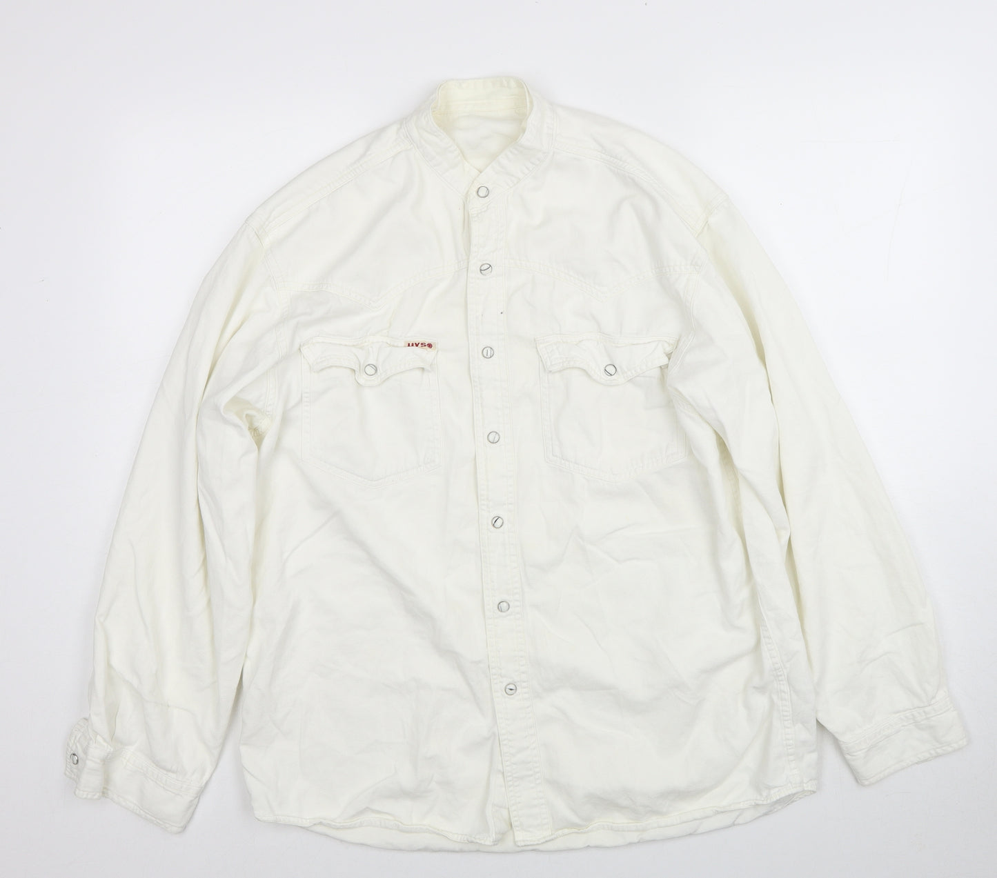 UVS Mens White Jacket Size M Snap
